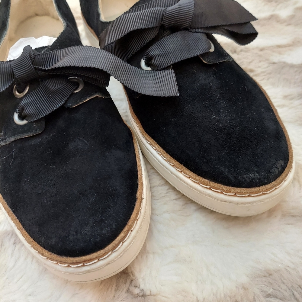 Ugg Low-top Black Suede Sneakers sz 7.5 - Picture 7 of 9